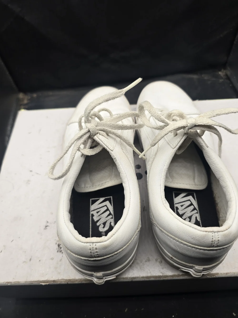 Vans‎ Men's White Low-Top Leather Sneakers